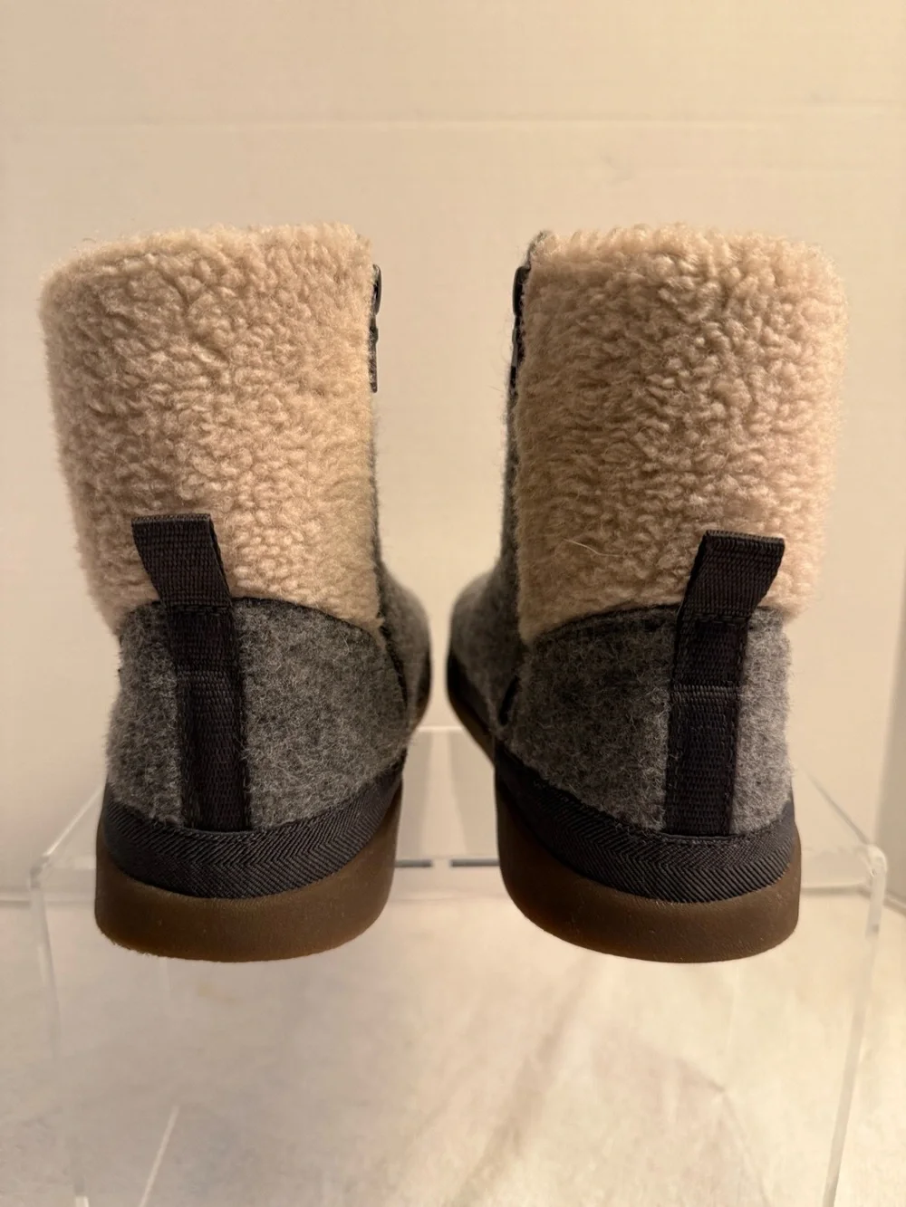 Chaco Revel Tall Grey Felt Chelsea Boots | Women’s Size 8 | Cozy Fleece Lined